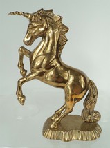Vintage Solid Brass Unicorn Statue - Mid Century Decor - £17.80 GBP