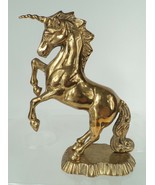 Vintage Solid Brass Unicorn Statue - Mid Century Decor - £17.54 GBP