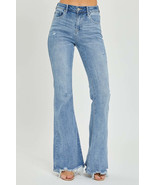 Risen Full Size High Rise Frayed Hem Flare Jeans - $58.27 CAD