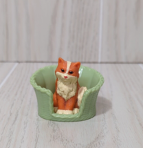 Fisher Price loving family orange cat figure in green basket - £10.26 GBP