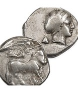 Nymph, Nike crowns Man Headed Bull. Neapolis, Campania 320 BC Ancient Gr... - €407,95 EUR