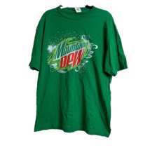 Vintage Mens Green Mountain Dew Tee T-Shirt Short Sleeve Size XLarge - £7.51 GBP