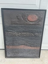 Mid Century Modern textured wall art by sterling vance Hykes 19.5x26” Ab... - $4,949.99