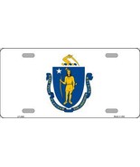 Massachusetts State Flag Metal Novelty License Plate LP-3585 - £15.14 GBP