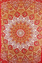 Traditional Jaipur Star Mandala Tapestry Indian Wall Hanging, Bedsheet, Hippie T - £19.57 GBP