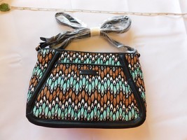 Vera Bradley Trimmed Trapeze Crossbody Sierra Stream Purse 14597-339481 NWT - £41.14 GBP