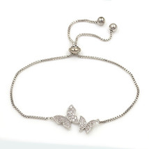 SIPENGJEL Trendy Classic Elegant Butterfly Bracelet 3 Metal Color Female Adjusta - £10.02 GBP
