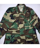 Vintage NOS Military Woodland Camo Hot Weather Combat Coat Size X-Small ... - £15.09 GBP