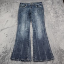No Boundaries Pants Womens 11 Blue Bootcut Low Rise Button Pocket Denim Jeans - £18.18 GBP