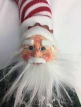 Thin Xmas Santa elf Red Felt Santa Doll 22” skinny - $29.68