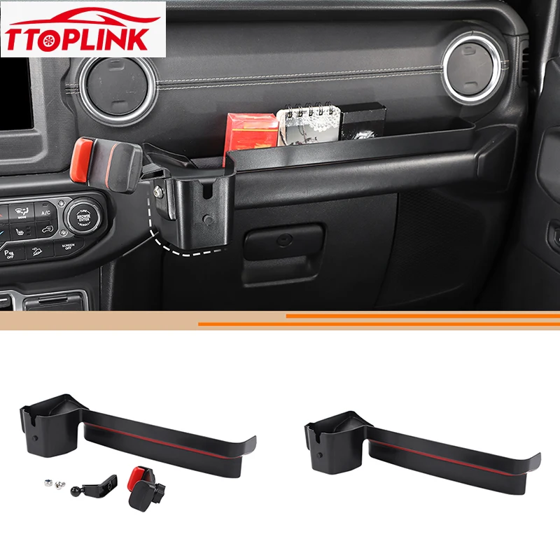 ABS Interior Multi Functional Copilot Armrest Phone Holder for Jeep Wrangler - £38.47 GBP