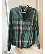 BURBERRY BRIT - Long-sleeved check shirt -L - Cotton - Green Check - $1,298.98 MXN