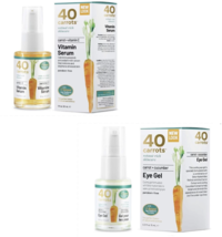 40 CARROTS Carrot + Cucumber EYE GEL 0.5 oz &amp; Vitamin C VITAMIN SERUM 1 ... - £10.97 GBP+