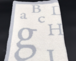 Barefoot Dreams Baby Blanket ABC Alphabet Chenille Ocean Cream - $34.99