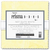 5&quot; Charm Pack Squares Artisan Batiks Prisma Dyes Not Quite White Fabric M528.22 - £11.77 GBP