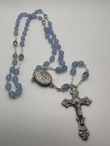 Vintage Blue Relic Christian Rosary - £15.50 GBP