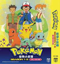 Dvd Anime ~English Dubbed~ Pokemon Season 1-5 (Volume 1-283 End) All Region - £79.56 GBP