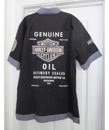 Harley-Davidson Motorcycles Oil Refinery Milwaukee Shirt S/S Black Gray ... - £34.33 GBP