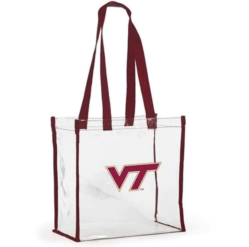 Virginia Tech Hokies Clear Regulation Sized Stadium Tote