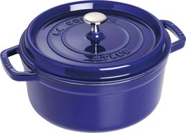 STAUB 40510-283-0 Cocotte Round 24cm Dark Blue - £274.16 GBP