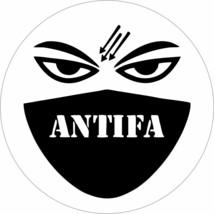 Circular Vinyl Sticker laptop window car antifa trump smash fascism UK USA mask - £2.52 GBP+