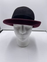 GOORIN BROS Sampson Black Derby Bowler 100% Wool Hat Fedora Medium M - £27.24 GBP