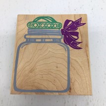 Posh Impressions Vintage 1996 Wooden Mounted Rubber Stamp Big Jar - £9.94 GBP