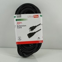 UltraPro by Jasco Indoor Outdoor 40 ft. Heavy Duty 36826 Extension Cord Black - £19.67 GBP
