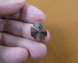 CR591-4) 1/2&quot; Petite Fairy Stone CHRISTIAN CROSS oiled Staurolite Crysta... - $13.09
