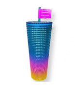 Starbucks Summer 2023 Tim Singleton Pride Rainbow Grid 24oz Cold Cup Tum... - $41.16 CAD