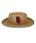 Men Bruno Capelo Braid Straw Style Spring Hat Wide Brim GAMBLER GAMS206 Tan - $134.46 CAD