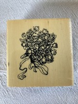Bridal Bouquet with Bow Wood Mounted rubber stamp by Anita&#39;s - £8.94 GBP