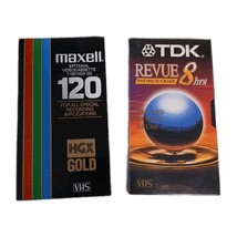 Mix Lot Of 2 (1) Maxell HGX GOLD T-120  VHS Tape &amp; (1)TDK Revue Premium ... - $10.88