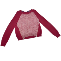 Rewind Sweater Burgundy Metallic Front Zipper Design Long Sleeve Women&#39;s... - £12.18 GBP