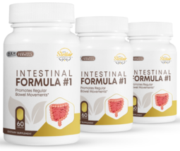 3 Pack Intestinal Formula #1, promotes regular bowel movements-60 Capule... - $98.99