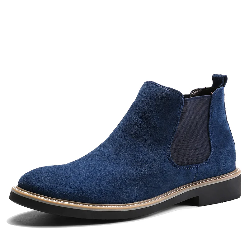 Casual shoes man New Fashion Casual Men Ankle Chelsea Boots Male Shoes Cow Suede - £62.50 GBP