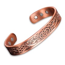 Viking Pure Copper Bracelet Men Energy Magnetic Adjustable Cuff Bracelet Femme D - £17.30 GBP