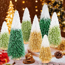 9Pcs Mini Christmas Trees Christmas Decor Artificial Christmas Decorations - £11.11 GBP
