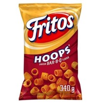 12 Bags Fritos HOOPS BAR-B-Q BBQ Corn Chips 340g / 12 oz Each FREE SHIPPING - $76.44