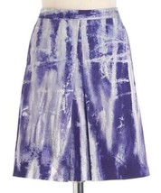Elie Tahari HENA Front Pleat Printed Skirt in Grape Vine $268, Sz 4, Nwt! - £31.64 GBP
