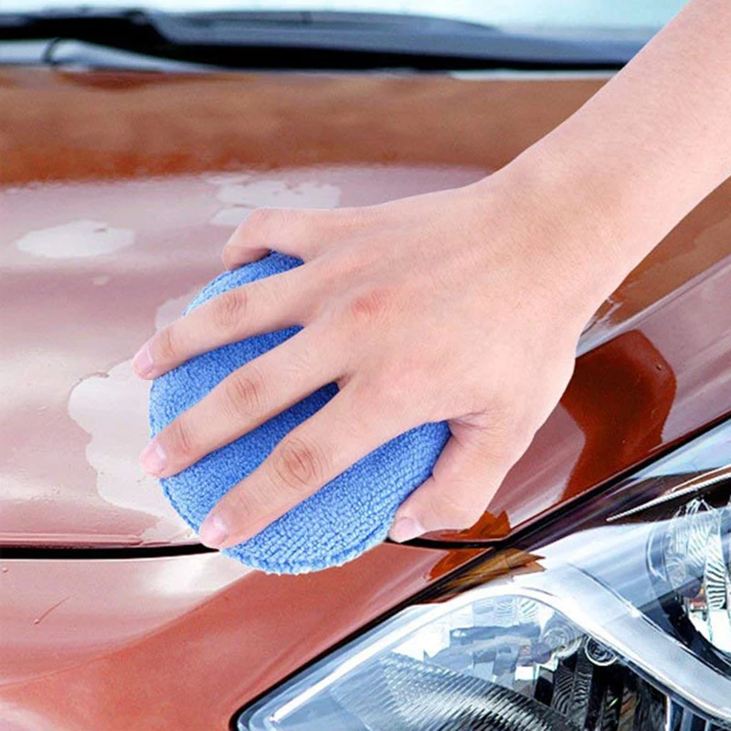 Blue Waxing Sponge - 4 Pcs Polishing Pad Clean Buffer Car Cleaning Soft Vehicl - £10.58 GBP