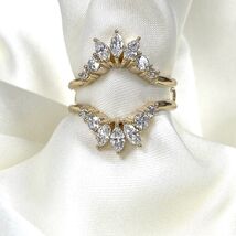 1 Carat Lab Grown Diamond Tiara Curved Double Wedding Anniversary Band 1... - $1,425.20+