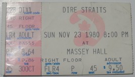 DIRE STRAITS Original Ticket Stub 1980 Massey Hall Toronto Canada Floor VG+ - £15.27 GBP