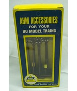 Vintage AHM Ho Scale Train Accessories 12 TELEPHONE POLES With Box #5610 - $310.45 MXN
