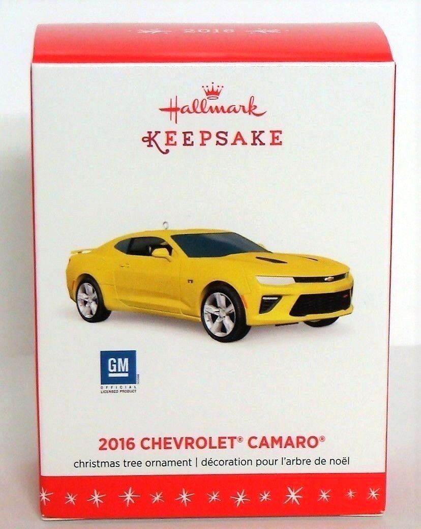 2016 Chevrolet Camaro Hallmark Ornament General Motors Sports Car Yellow Chevy - $26.90