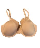 Natori Feathers Beige Lace Trim Full Coverage Underwire Bra 32DD - $606.06 MXN