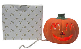 Vintage McDonalds Halloween Lighted Ceramic Pumpkin Double Sided Jack O Lantern - £523.08 GBP