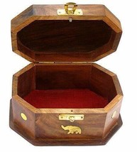 Handmade Wooden Jewellery Box for Women Jewel Organizer Elephant Decor, 6 Inches - £24.92 GBP