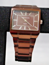 Structure Quartz Watch Bronze Color Analog Stainless Steel Back New Battery - £7.70 GBP
