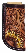 Challenger Large Leather Angled Knife Scabbard Sheath Cover Floral Toole... - $21.77